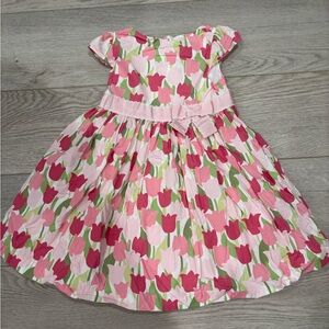 Gymboree Pink and Green Tulip Dress